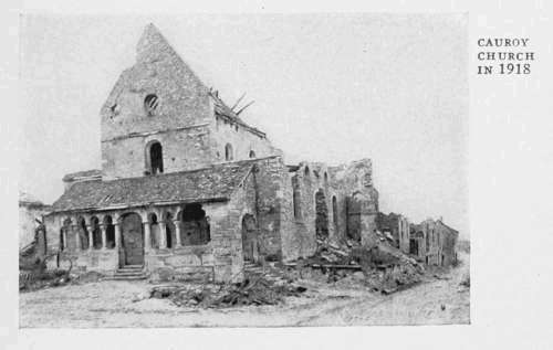 CAUROY CHURCH IN 1918