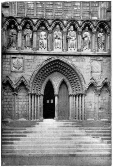 DOORWAY OF SOUTH TRANSEPT BEFORE THE LAST RESTORATION.