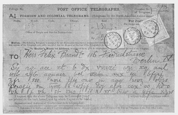 THE RUSSIAN SPY'S TELEGRAM.