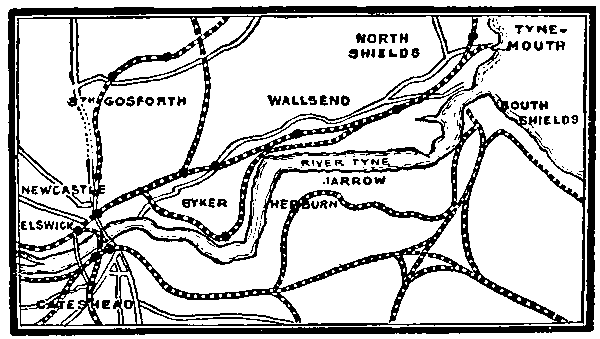 MAP OF THE TYNE DISTRICT.