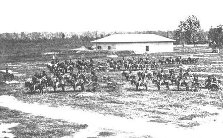 A. D. Lytle, a Baton Rouge photographer, provided valuable intelligence to Confederate commanders. His photographs, like this one posed by the 1st Indiana Heavy Artillery, revealed the strength and condition of Union organizations.