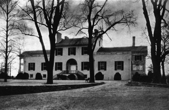 Oak Hill, North Front. Built by President James Monroe in 1820. Now the home of Messrs. Littleton.