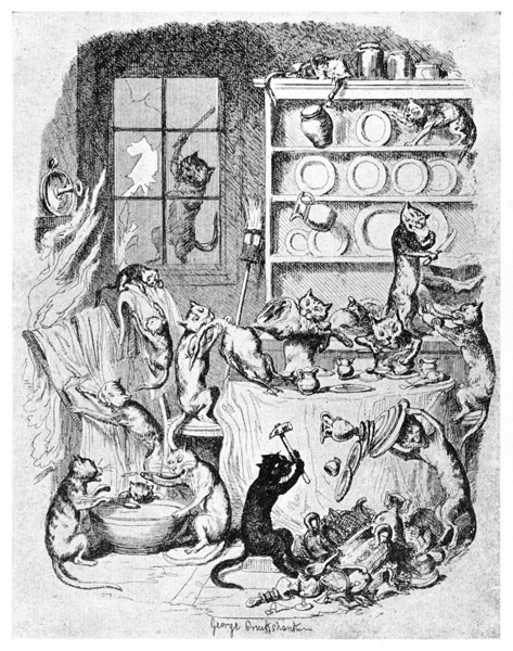 "THE CAT DID IT!" From "The Greatest Plague in Life" (1847).