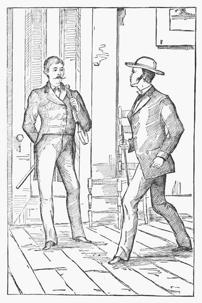 "When he halted before me, however, I stepped back in feigned surprise and confusion."—page 213.