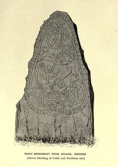 Runic Monument from Upland, Sweden (Shows blending of Celtic and Northern art.)