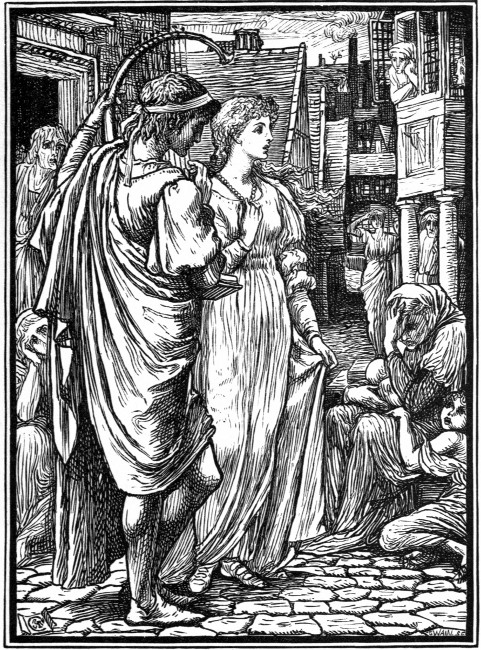 "One by one the villagers came out of their cottages, and gathered round them to listen."—P. 44.