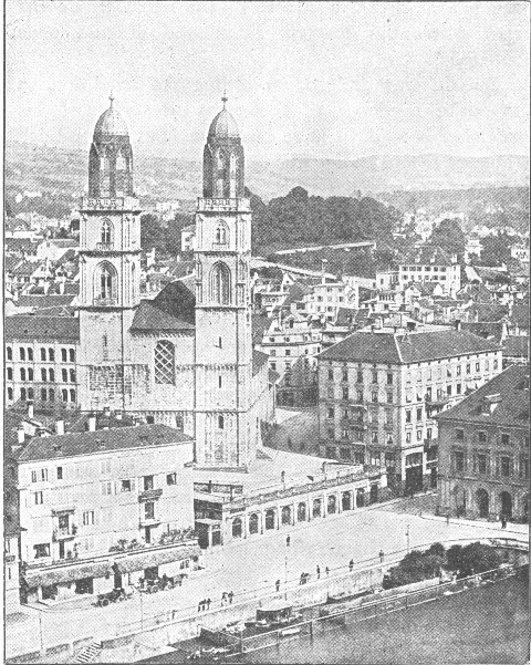 GREAT MINSTER AND WASSERKIRCHE, ZURICH.  (Appenzeller, Zurich.)