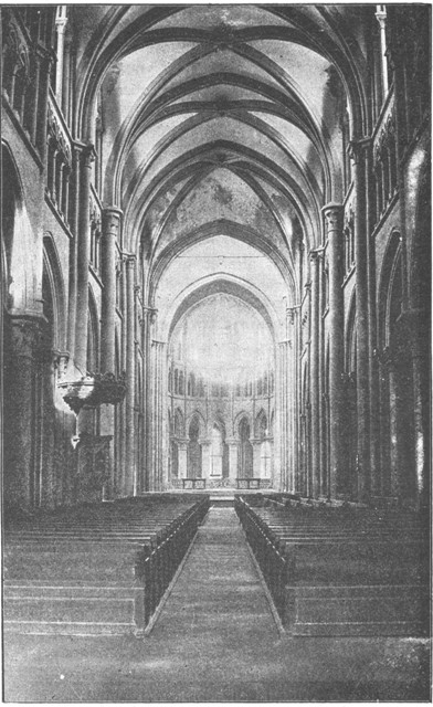 INTERIOR OF LAUSANNE CATHEDRAL.  (From a Photograph.)