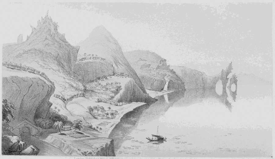 London, Published March 15th 1866 by Day & Son, Limited Lithogrs Gate Str, Lincoln's Inn Fields. Day & Son, Limited, Lith. VIEW FROM THE SUMMIT OF A MOUNTAIN IN THE WESTERN TUNG-SHAN DISTRICT ON THE NORTHERN SHORE OF THE TA-HOO LAKE, PROVINCE OF KEANG-SU