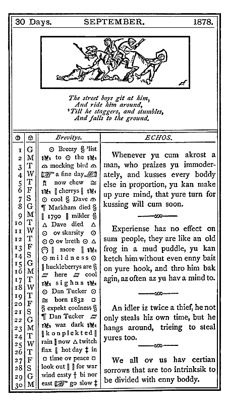 almanac September 1878