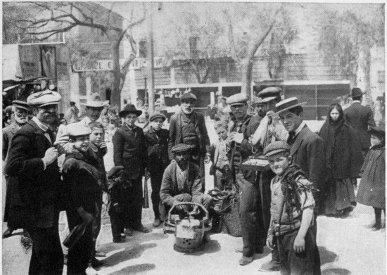 “Vendors of fried entrails ... squat beside their baskets.”