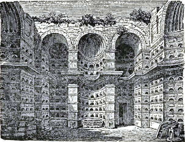 FIGURE 200. RUINS OF COLUMBARIUM OF LIVIA