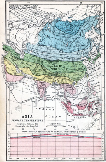 Asia January Temperature