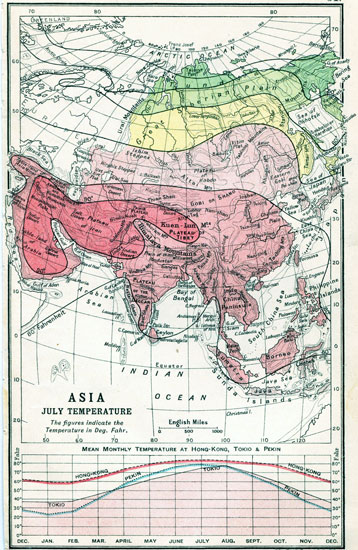 Asia July Temperature