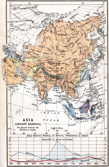 Asia January Rainfall