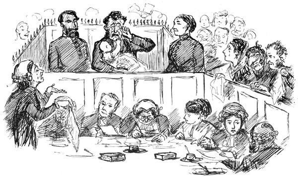 Consider, Ladies and Gentlemen of the Jury, the sad position in which my Client is placed—deserted by his Wife and left to  support himself and tender Infant by his own Exertions