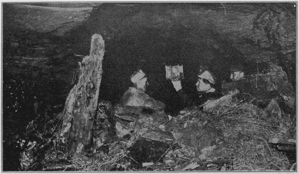 Rescue workers in mine with canary