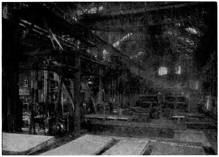 Interior of armour plate machine shop