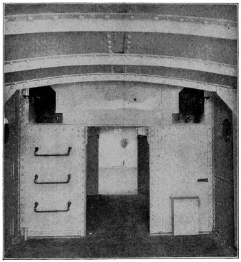 Interior of armoured railway car