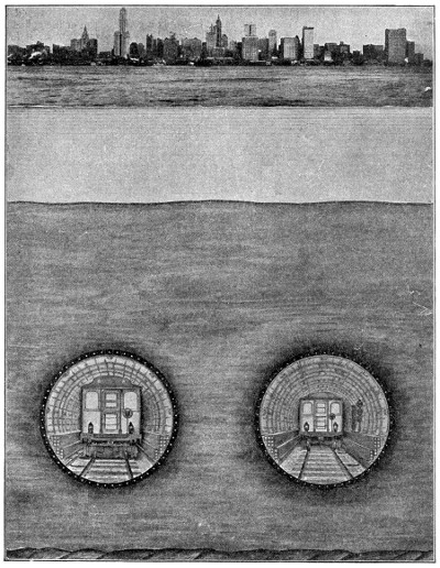 Cross section through Hudson River