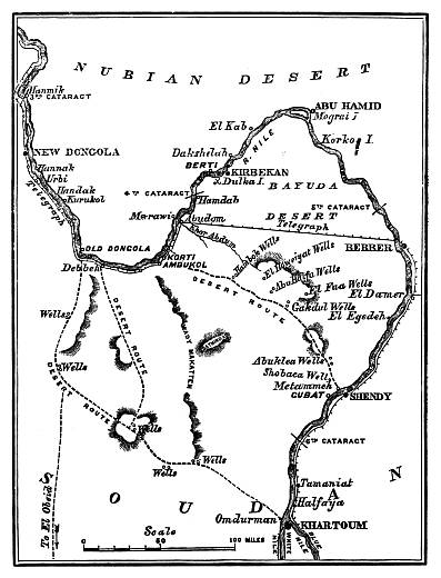 map: area surrounding Khartoum