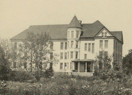 3-storey building with turret