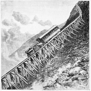 JACOBS LADDER, MOUNT WASHINGTON RAILWAY.