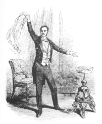 Robert-Houdin as he appeared to the English critics. Reproduced from the Illustrated London News, December 23d, 1848.