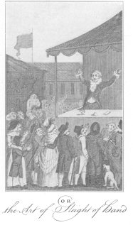 Conjurer Unmasked  OR  the Art of Sleight of hand  Reproduction of frontispiece in Breslaw’s book on magic, “The Last Legacy,” published in 1782. Original in the Harry Houdini Collection.