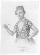 Wiljalba Frikell in his youth, showing the peculiar costume worn by conjurers at that time. The author secured this portrait a few weeks before Frikell’s death and sent it to the veteran conjurer, who was amazed to learn that this print was in existence. Now in the Harry Houdini Collection.