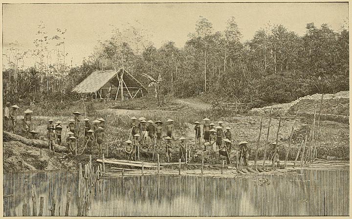 A Group of Tagalogs Employed by a Mining Company.