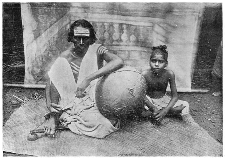 Pulluvan with pot-drum.