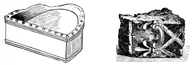 Fig. 52.—Box in Porcelain (?). (Nimroud.) Fig. 53.—Enamelled Brick. (Louvre.)