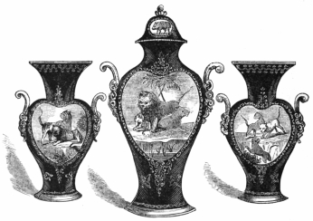 Fig. 61.—Washington’s “Indian” Porcelain Vases. Deep blue and gold.