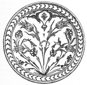 Fig. 139.—Persian Faience Plaque. (Robert Hoe, Jr., Coll.)