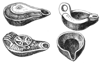 Fig. 198.—Roman Terra-cotta Lamps.