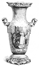 Fig. 265.—Charlotte Corday Vase; Sèvres Porcelain, Mounted. Red and Gold. (White House.)