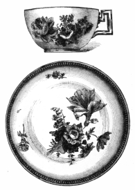 Fig. 296.—Dresden Cup and Saucer. Marcolini Period, 1796. (J. C. Runkle Coll.)