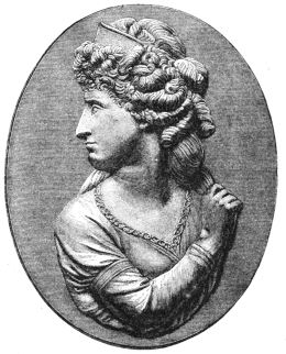 Fig. 323.—Cameo Medallion, by Flaxman. Mrs. Siddons as Lady Macbeth.