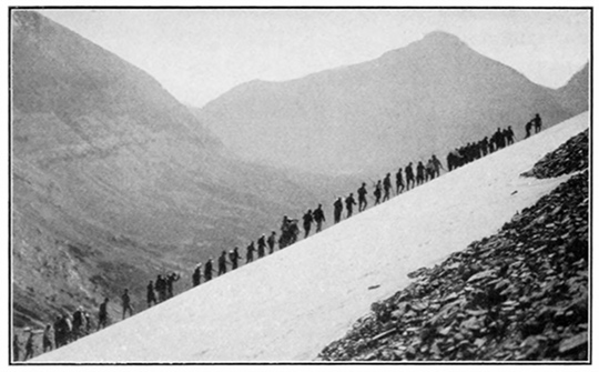 HIKERS ON PIEGAN PASS