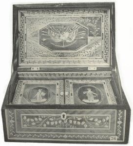 Plate XI.—Work-box made by the French Prisoners of War at Norman Cross (Peterborough Museum)