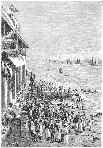 THE RELIEF EXPEDITION RETURNING TO ZANZIBAR.