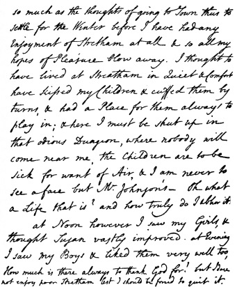 FACSIMILE, MUCH REDUCED IN SIZE, OF THE LAST PAGE OF MRS. THRALE’S “JOURNAL OF A TOUR IN WALES,” UNDERTAKEN IN THE COMPANY OF DR. JOHNSON IN THE SUMMER OF 1774.