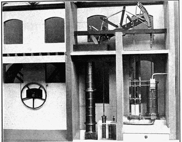 WATT'S EARLIEST TYPE OF PUMPING ENGINE.