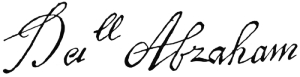 AUTOGRAPH OF DANIEL ABRAHAM.