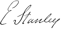 AUTOGRAPH OF EDWARD STANLEY.