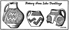 Pottery from Lake Dwellings  J.F.H.  (after a drawing in Déchelette’s “Manuel d’Archéologie”)