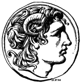 Alexander the Great  (silver coin of Lysimachus, 321-281 B.C.)