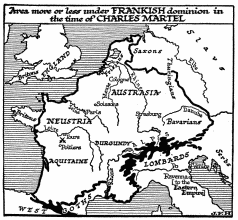 Area more or less under FRANKISH dominion in the time of CHARLES MARTEL