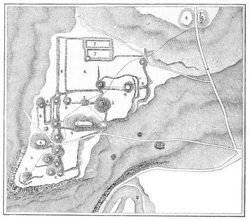 GROUND PLAN OF FIRST TOLTEC HOUSE UNEARTHED AT TULA (FROM LEMAIRE).